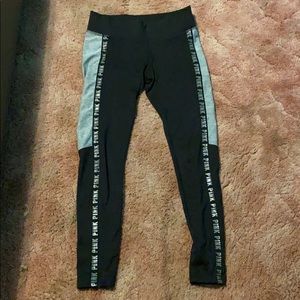 Pink Brand Black and Grey Pocket Leggings